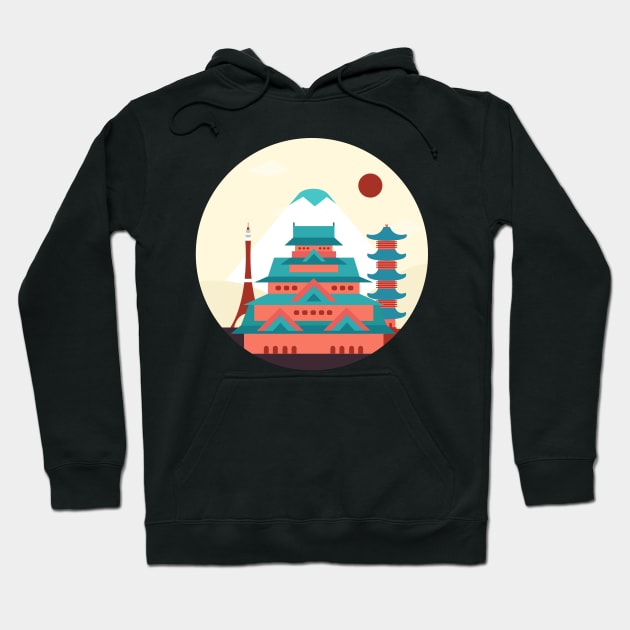 japan Hoodie by Stenau Artwerk